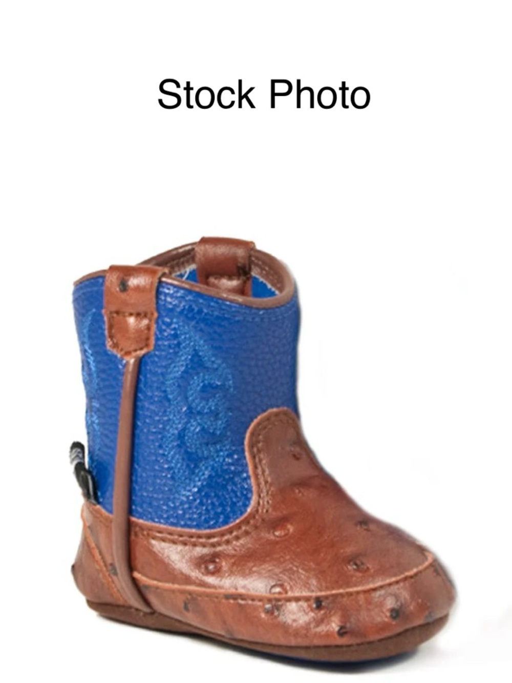 Baby Buckers Blue and Brown Cowboy Boot - size 4